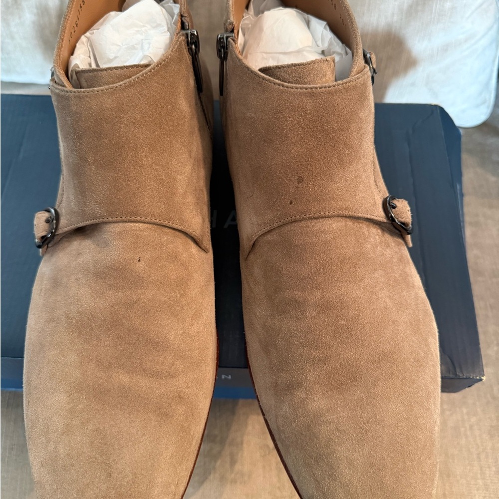 Boss Suede Double Monk Strap Chelsea boot - Picture 2 of 9